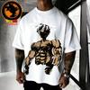 2026 Summer Dragon Ball Retro Pure Cotton Mens Tshirt Wukong Printed Oversized Casual Shirt Unisex Parentchild Suit