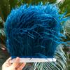 1M Natural Ostrich Feathers Trim White Clothing Sewing Ribbon 8-10cm Feather Fringe for Wedding Party Decoration Crafts Plumes