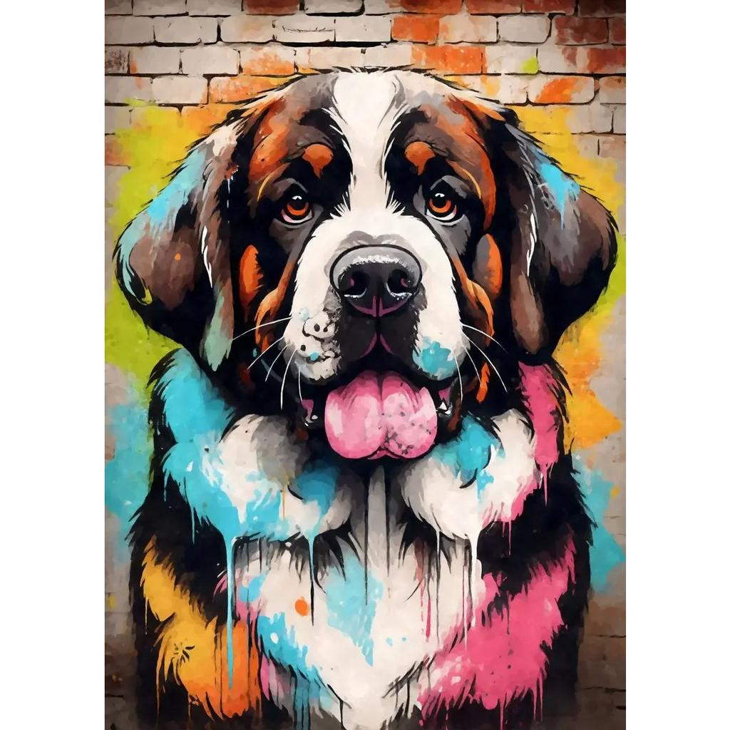 Cute Pet Dogs Graffiti Poster Prints Aesthetic Pug Dachshund Maltese Dog Wall Art Canvas Painting Home Kids Room Decor Picture