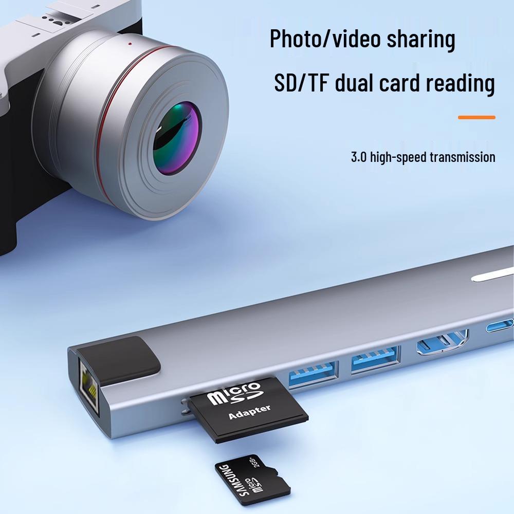 USB-C Docking Station with HDMI 4K Output, USB 3.0 Ports, and PD100W Charging