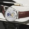 PINTIME Luxury Gold Stainless Watch Dragon Skeleton Mechanical Watch Men Moon Phase Tourbillon Wristwatch