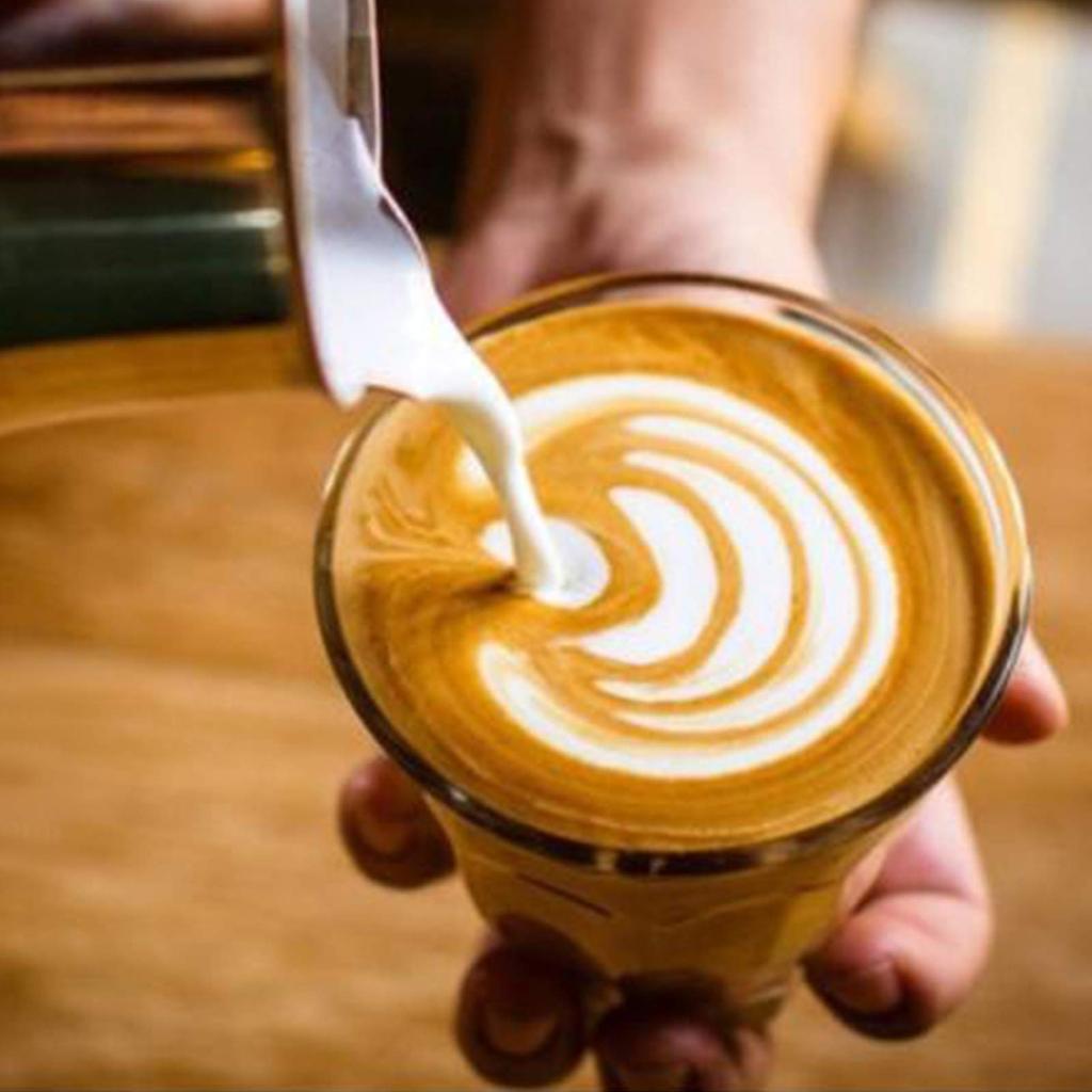 Easyworkz Stainless Steel Milk PitcherJug, Latte Art Coffee Cup, 450ml, Black