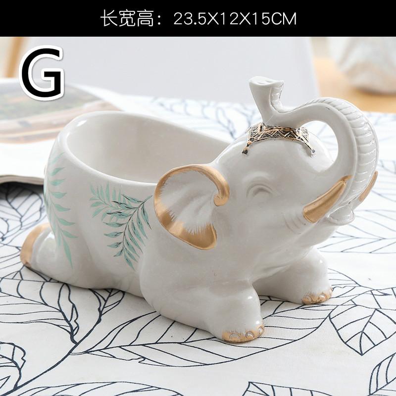 Key Storage Box Porch Creative Door Decoration Desktop Decoration Elephant Storage Box Nordic Home Organization