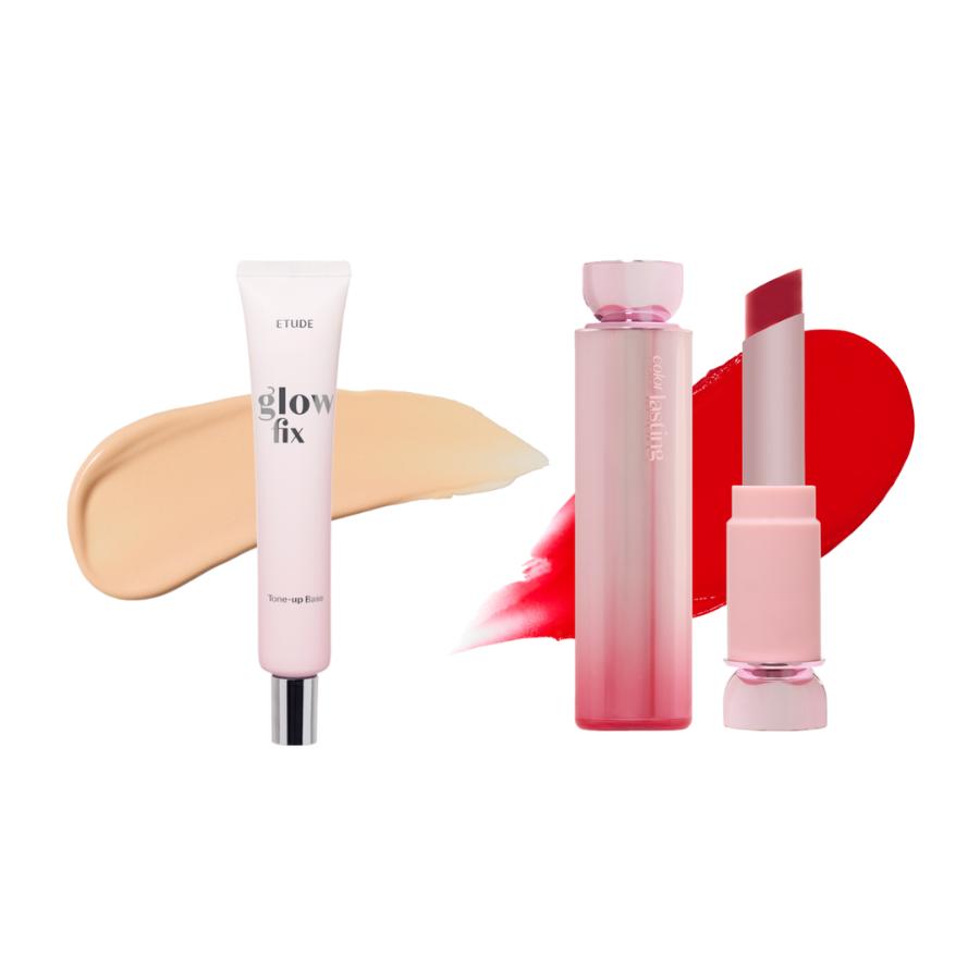 Etude Glow Fix Tone-up Base SPF 50+/PA++++ 30ml + Color Lasting Glow Stick 3.2g