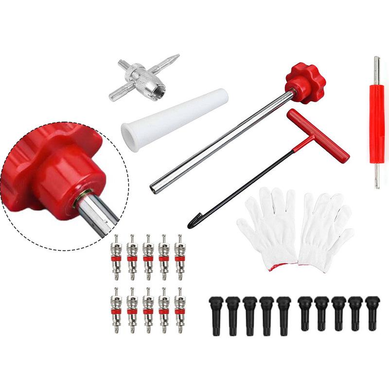 26Pcs Tyre Valve Tool Valve Core Repair 4 In 1 Valve Core Repair Tool Valve Key Car Tyre Valve Remover For Car And Motorcyce