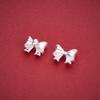 Sterling Silver 999 Pure Bow Knot Beads for DIY Handmade Jewelry Spacer Designs