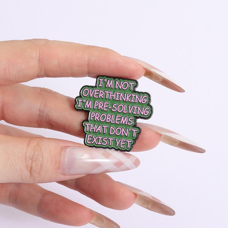 I'm Not Overthinking Ennamel Pin I've Got So Much OVERTHINKING Still To Do Today Mental Health Brooch Lapel Badge Jewelry Gifts