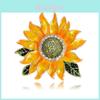 Sunflower Brooch Pin With Alloy Material For Fashion Casual And Gift Giving