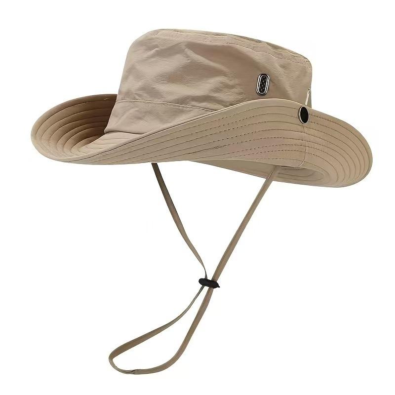 New outdoor face covering mountaineering hat men's fishing face covering large brim sun protection sun protection bucket hat