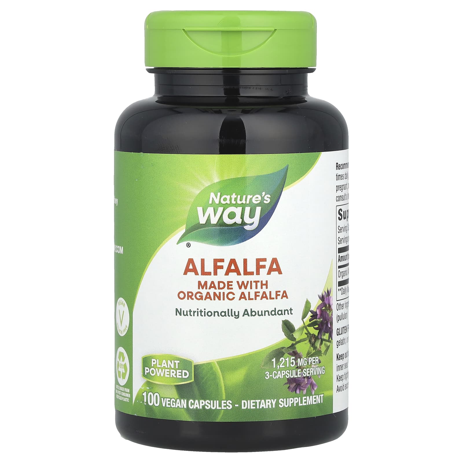 

Nature S Way, Alfalfa, 1,215Mg, 100 Veggie Caps (405Mg per Capsule)