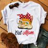 Casual Kawaii Animal Cartoon Cat Dog Graphic Womens T-Shirt 90S Summer Shirts Short Sleeve Loose White Blouse O-Neck Female Tops