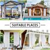 Waterproof Exterior Curtains Solid Color Gazebo Curtains Pergola Curtain  Porch Privacy Sunshade