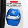 4 Stück 3 Typen Für Kia Rio Ceed Sportage Cerato Soul Autotür-Schlossabdeckung Aufkleber Metall-Emblem Abziehbild Auto-Tür-Styling