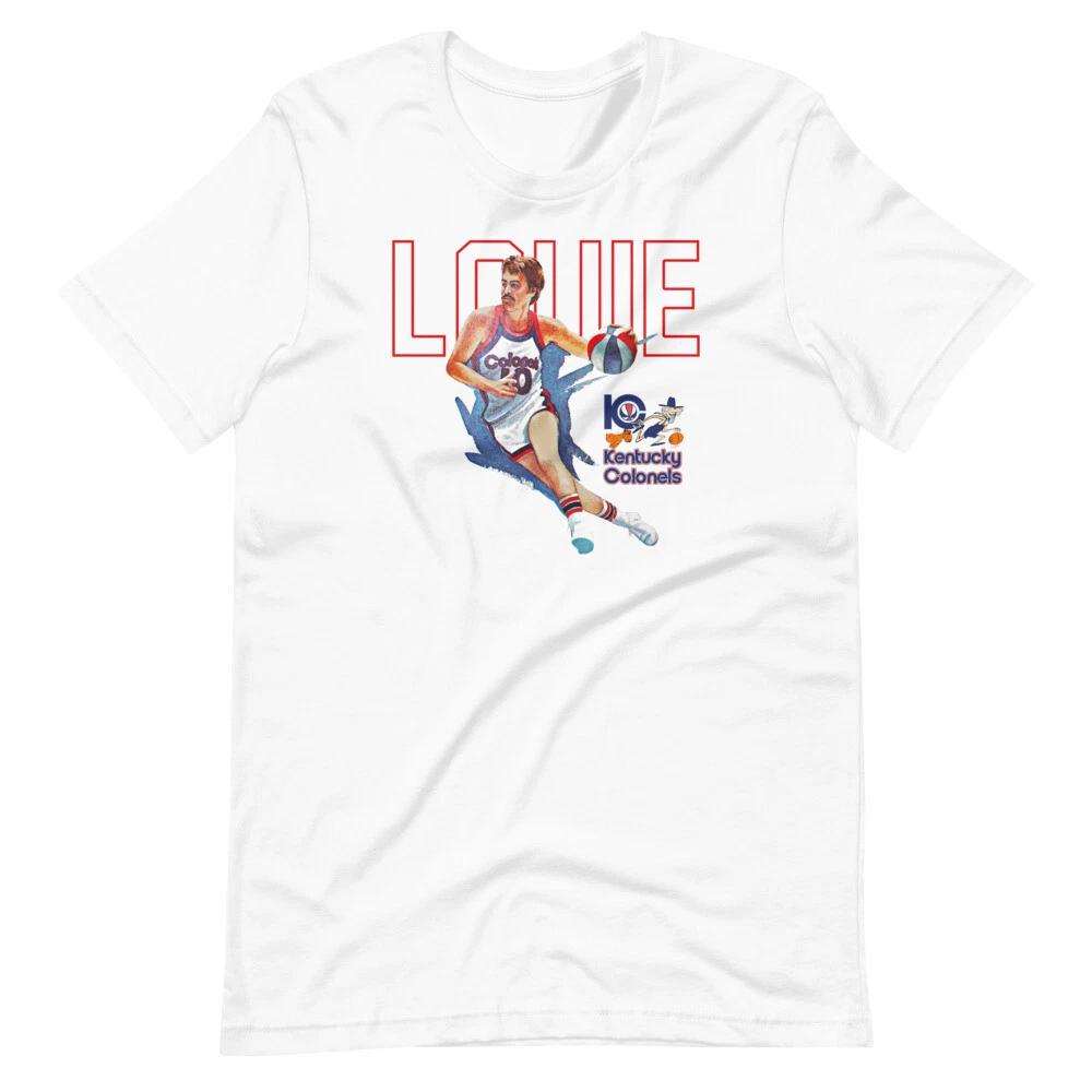 LOUIE DAMPIER Kentucky Colonels ABA Basketball Fan Art Tee Short-Sleeve T-Shirt