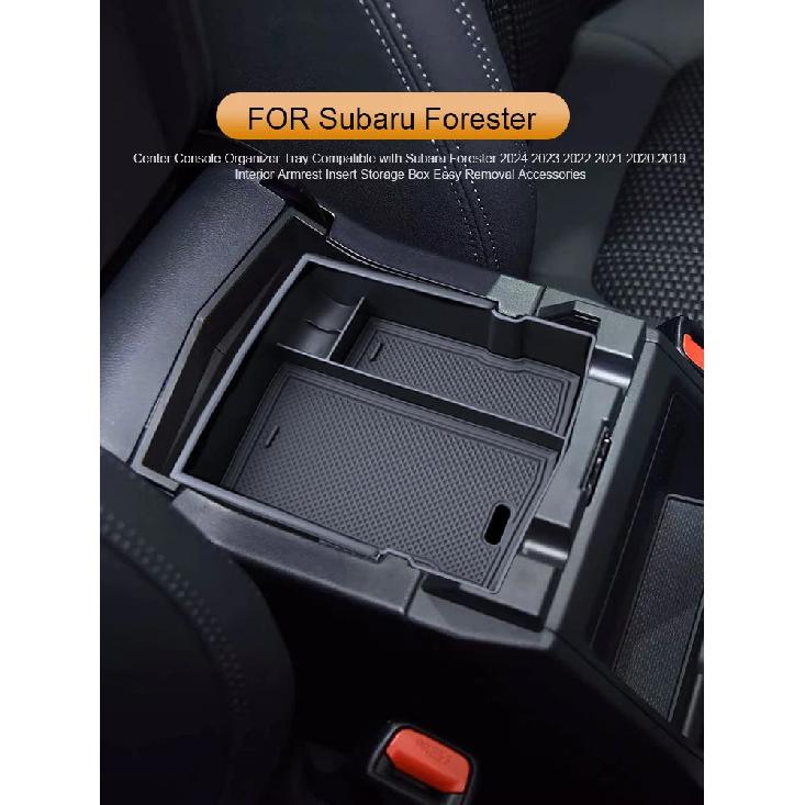 Center Console Organizer Tray For Subaru Forester 2019-2026 2025 24 Interior Armrest Insert Storage Box Easy Removal Accessories