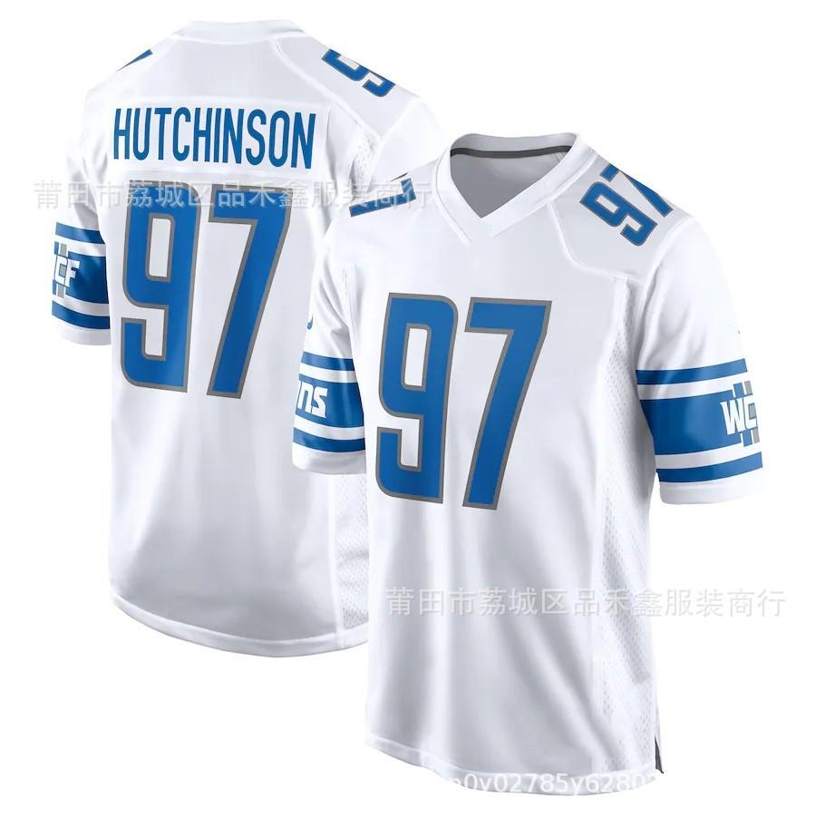 NFL Detroit Lions Detroit Lions Rugby Ne. 97 Aidan Hutchinson Dres Pánský
