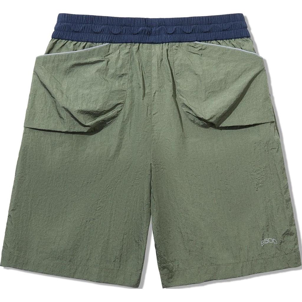 Li Ning Outdoor Series Patchwork Reflective Water-Resistant Sun-Proof Loose Sports Shorts Men Shorts Military-Green AKSUA03-2