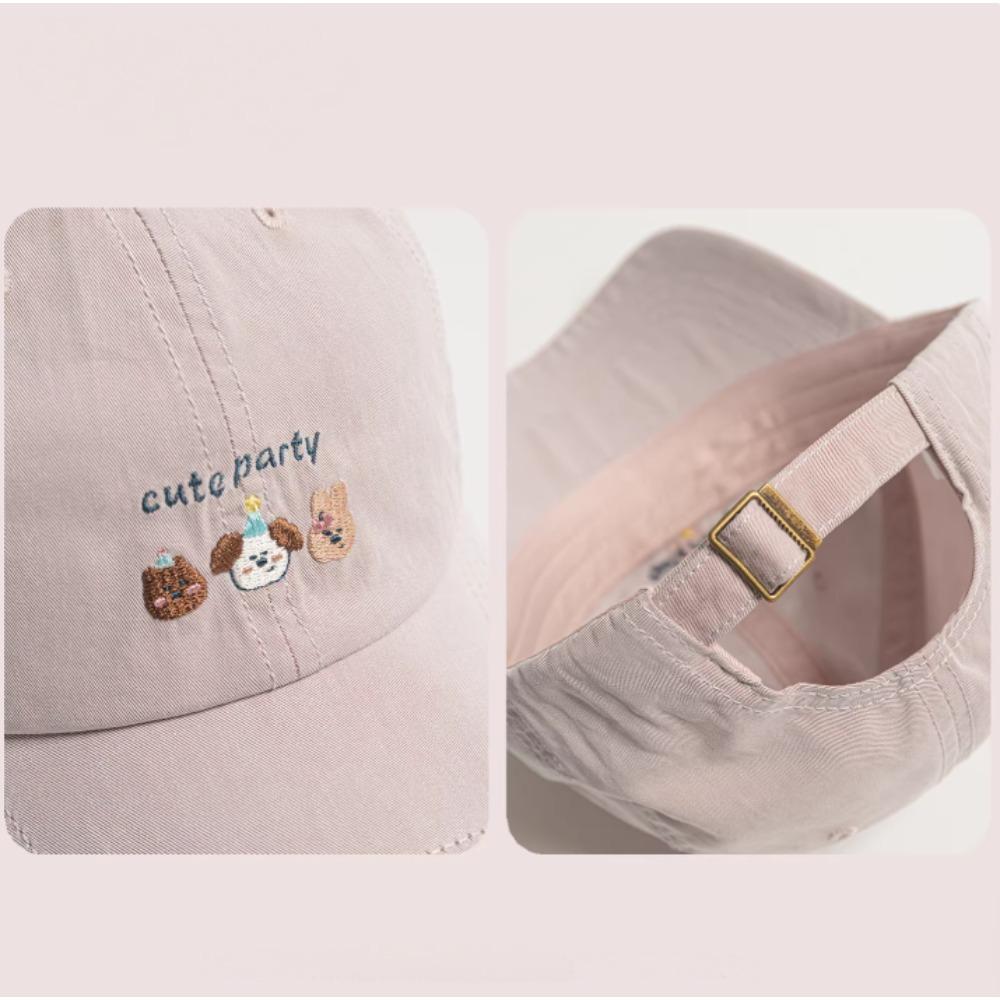 Korean Style Cotton Mesh Baseball Cap Classic Embroidered Design Lightweight Breathable Hat for Outdoor Leisure and Fashion