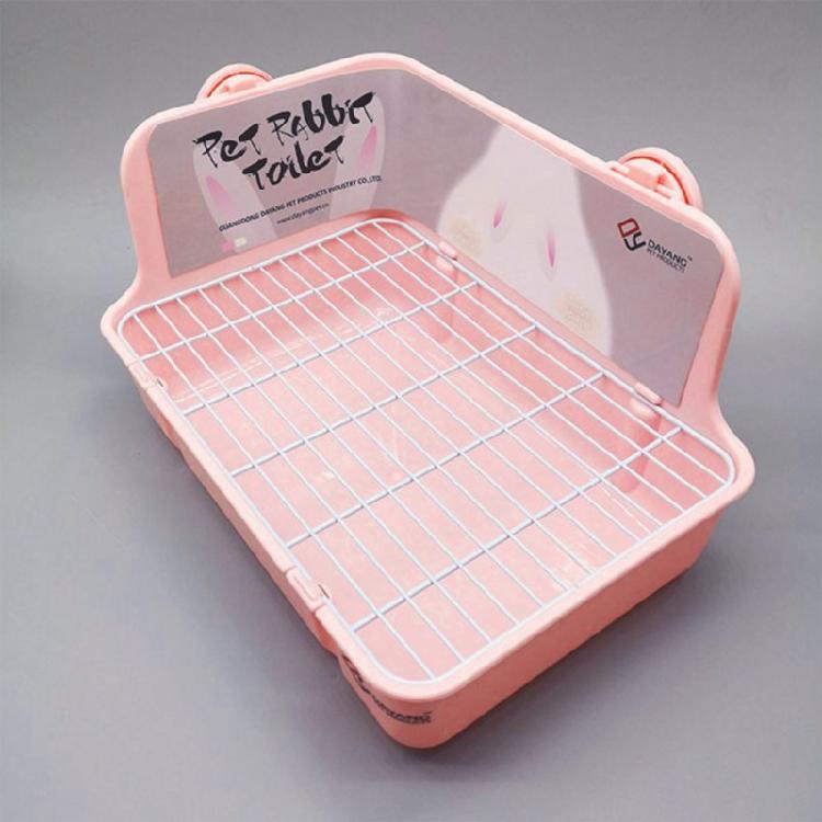 Corner Litter Pan Cage Potty Trainer Litter Box for Rabbit Plastic Material