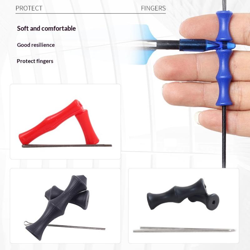 New 3Pcs/Set S/L Archery Finger Guard Bowstring Finger Saver Tab For Recurve Bow Silicone Finger Release Finger Protector Gear
