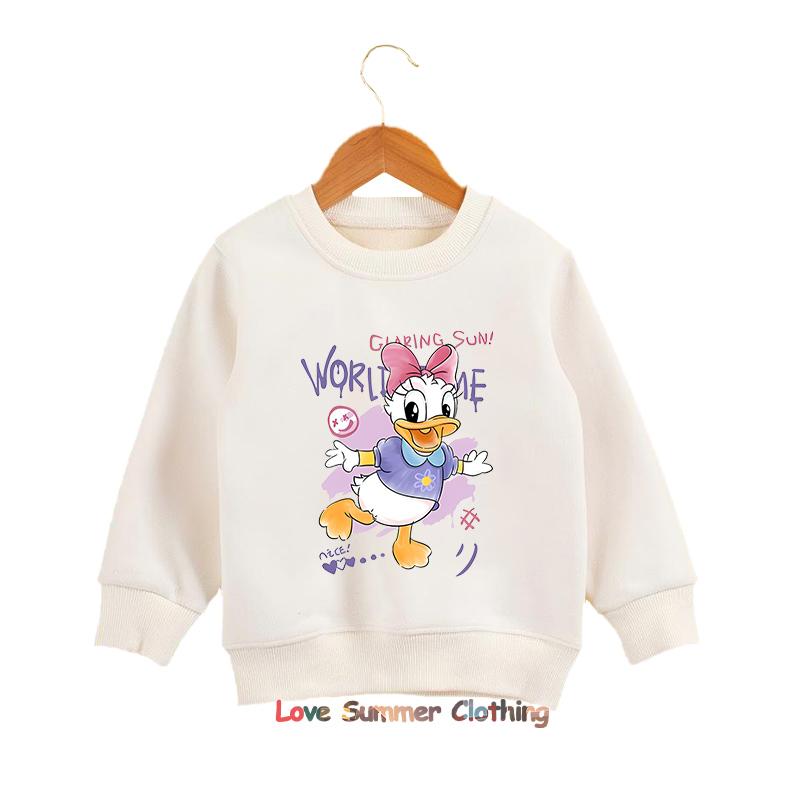 Mouse Kids Hooded Sweatshirt Mickey Ages 4-14 HD Print Little Boy Pullover  Minnie Little Girls Fall Hoodie Long Sleeve New Arrivals for Autumn