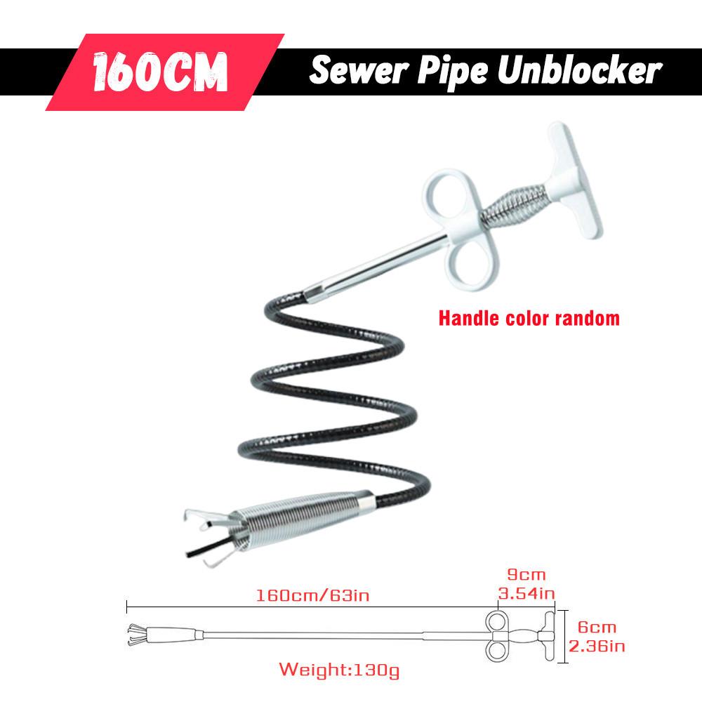 90/160/200/300cm Sewer Pipe Unblocker Snake Spring Pipe Dredging Tool Kitchen Bathroom Sewer Cleaning Tool Kitchen Accessories