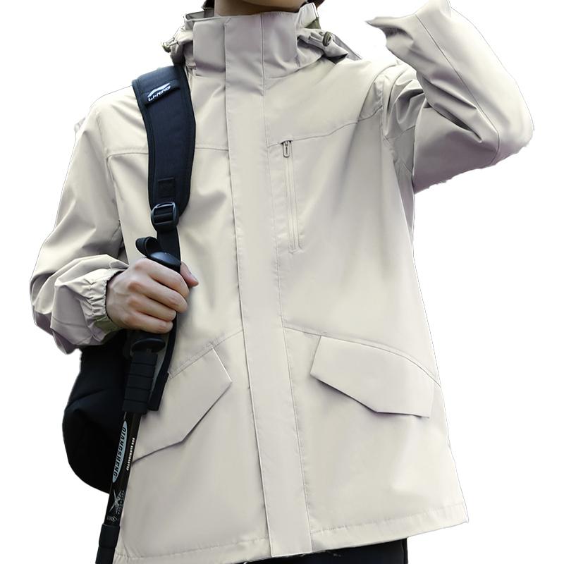 Li-Ning Fashion Casual Sports Fitness Life Waterproof Wear-Resistant Warm Water-Repellent Rain Jacket Men Outerwear AFDZ751-11