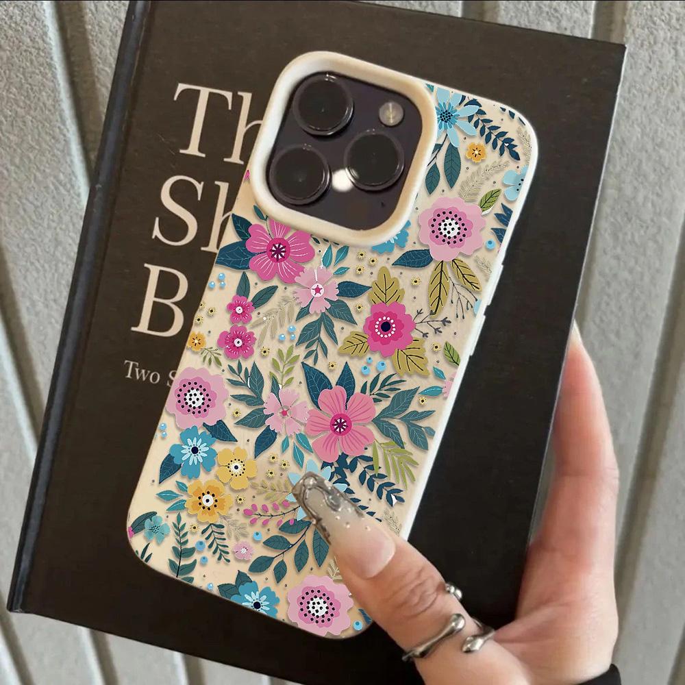HOT Full Screen Flowers Cool Lichee Leather Pattern Phone Case For iPhone 17 16e 16 15 14 13 12 11 Air Pro Max Plus X XR XSMax