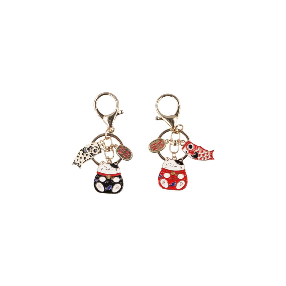 

Metal Fortune Cat Key Rings Lucky Cat Lucky Cat Car Key Chain Lucky Cat Keychain Kids Toy червоний