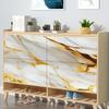 Yellow Imitation Marble Pattern DIY Self-adhesive Wallpaper Kitchen Stove Oil Resistant Sticker Waterproof Oil Resistant Sticker