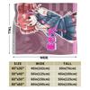 Kasane Teto Velvet Throw Blanket Anime Vtuber Blanket for Sofa Office Warm Plush Thin Quilt