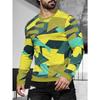 Men's 3D Printed Crew Neck Long Sleeve T-Shirt Fashion Versatile Trend Breathable Casual
