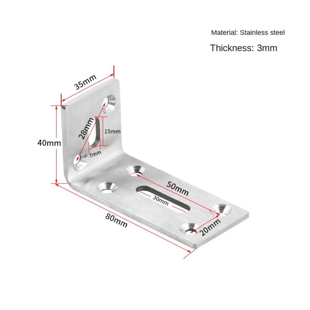 Stainless Steel/Iron Corner Brackets Wall Mounted Durable Angle code Space Saving Useful Shelf Bracket Hardware