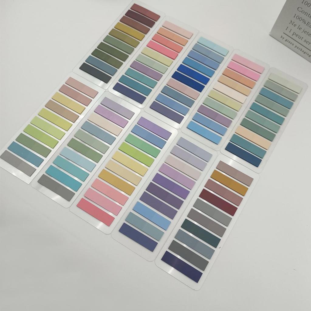 Morandi Index Tabs: Transparent, Extra-Fine Bookmark Stickers In 100 Colors for Students
