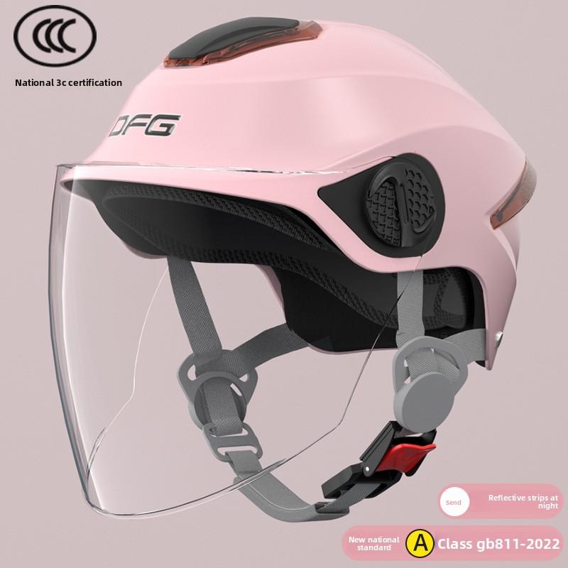 Battery Electric Car Helmet Autumn and Winter Sun Protection Men and Women Four Seasons Universal Half Helmet Motorcycle Helmet one size