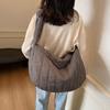 Sac à bandoulière pliable avec cordon de serrage pour femme, grande capacité, style boulette, pour les déplacements
