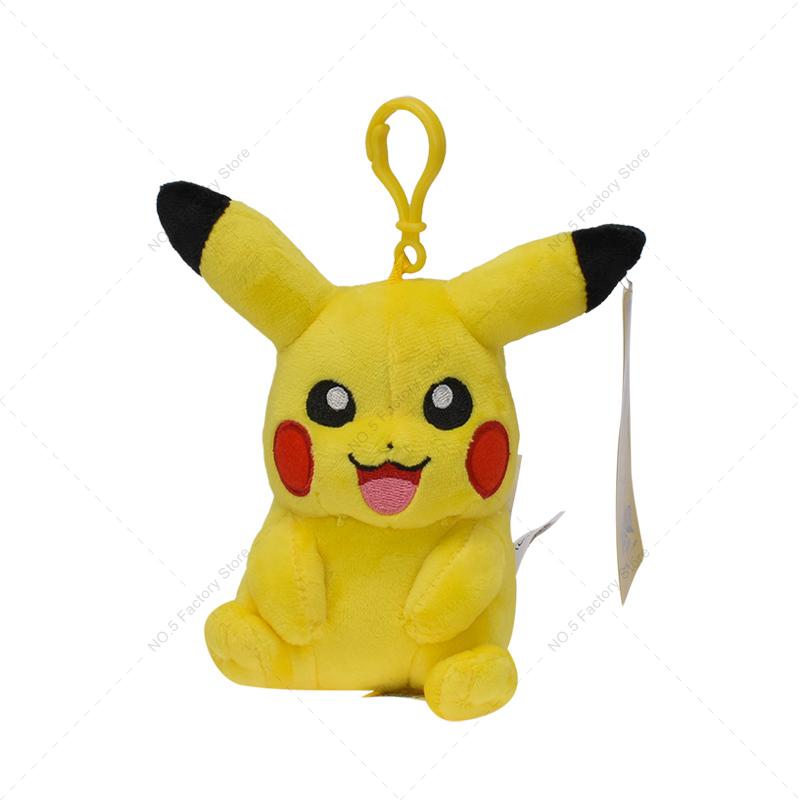 Original Pokemon Plush Keychain Cartoon Toys Pikachu Mew Jigglypuff Squirtle Eevee Snorlax Bulbasaur Doll Kids Kawaii Toy