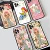 Sarah Kay Girls Cute Phone Case For IPhone 17,16,15,14,13,12,11,Pro,Max,Plus,Soft Silicone Black Case