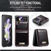 Anti -Shock Mobile Phone Protective Leather Case For Samsung Galaxy Z Flip4 Flip 3 Flip3 Zflip4 Flip 4 5g Matte Feeling Cases