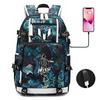 Glow-in-the-Dark Soccer Backpack Teens Large Capacity Laptop Bag With Padded Straps Oxford Fabric Trendy Patchwork Design