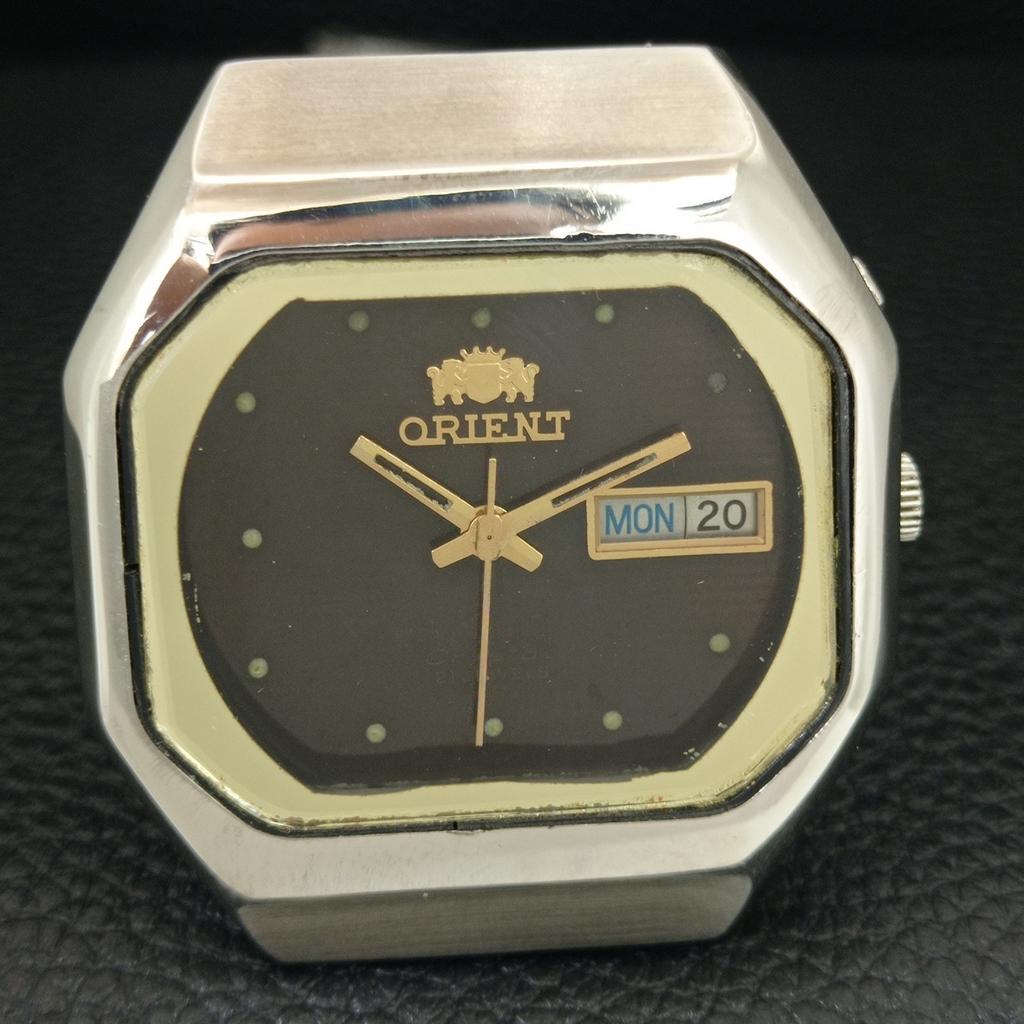 JAPAN VINTAGE ORIENT CRYSTAL AUTOMATIC 46941 MENS ORIGINAL DIAL WATCH a704948-1