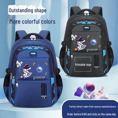 Mochila de Astronauta para Alunos do Ensino Fundamental: Leve, Proteção para as Costas, Grande Capacidade, Design à Prova d'Água