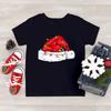 Kids Tshirts with Fun Christmas Hat Printscartoon Style Tops Versatile Christmas Holiday Childrens Clothing