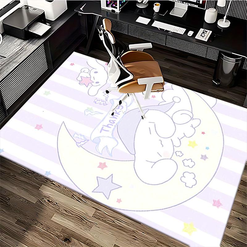 Anime Cartoon Design Office Chair Mat Non-Slip Carpet for Home Decor, Seasonal Gift Suitable for Office, Living Room, Bedroom, Game Room & Dormitory.E