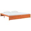 Bed Frame Wax Brown 180 X 200 Cm Solid Pine Wood