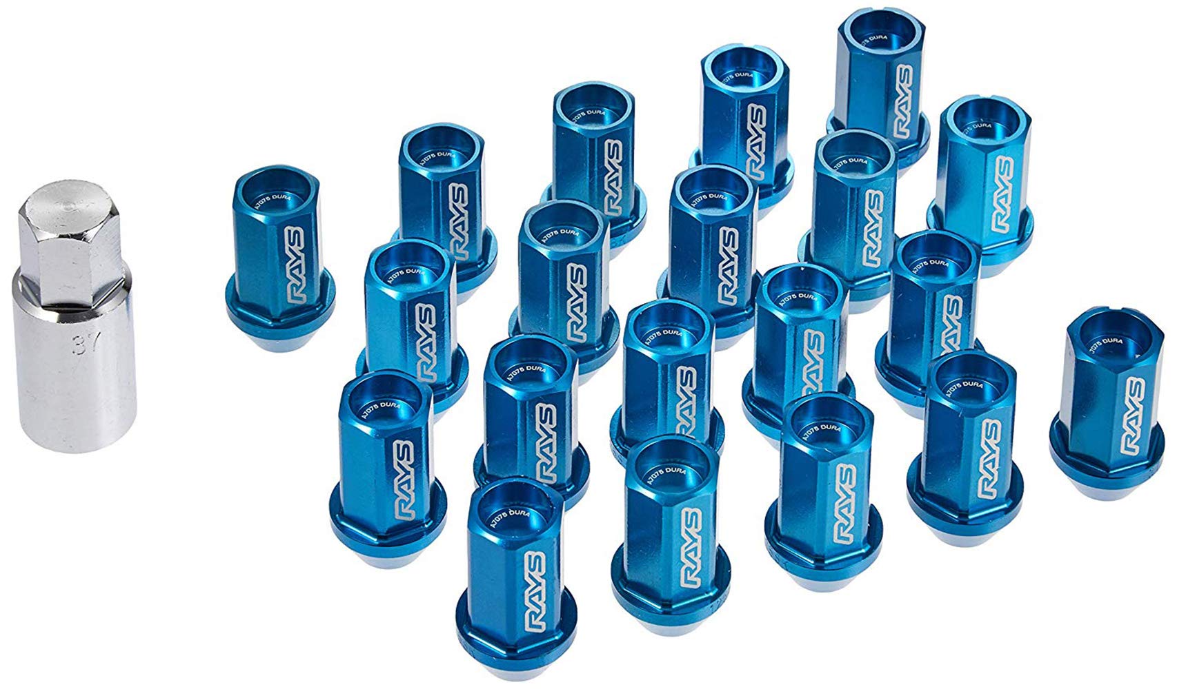 

RAYS Комплект дюралюминиевых гаек-секреток Прямой M12 x Синий 74020001011BL & L42, Тип, 1.25, Анодированный, синий