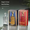 500ml High-Grade Transparent Glass Baijiu Bottle with Embossed Dragon Pattern