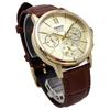 Casio BESIDE Quartz Men's Watch BMS-300GL-5AV Sapphire Glass Brown Leather Band Multi-Axis 24-Hour Display Gold