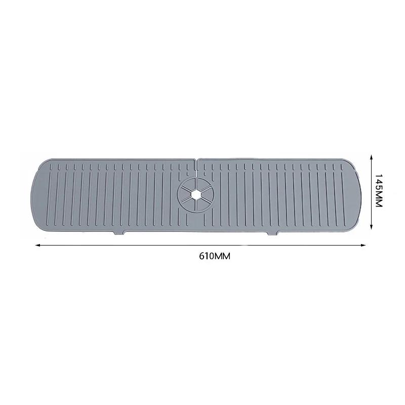 Kitchen Faucet Splash Pad Silicone Sink Faucet Splash Guard Mat Sponge Drain Anti Slip Rack for Bathroom Kitchenware Storage