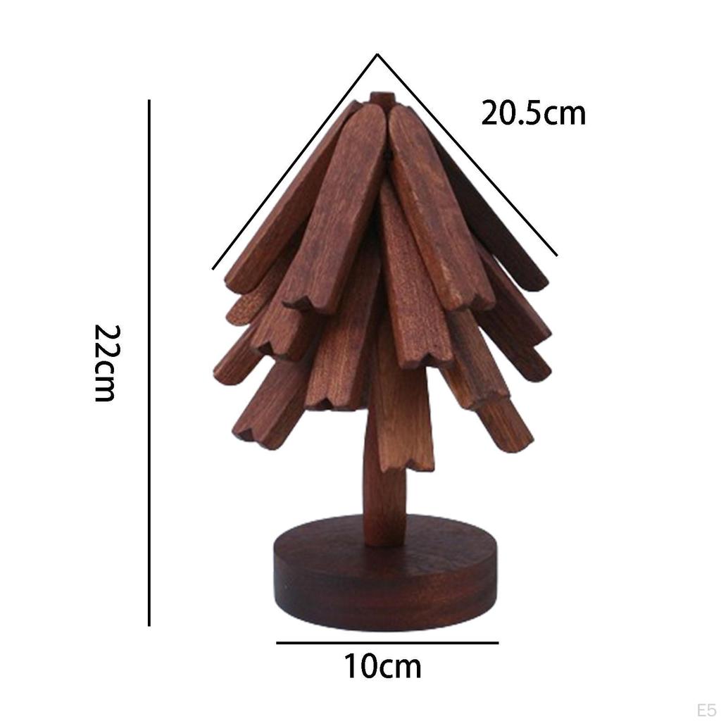 Tree Trivets Drink Coasters Creative Gryteholdere Sammenleggbar bordmattesett for tekanne